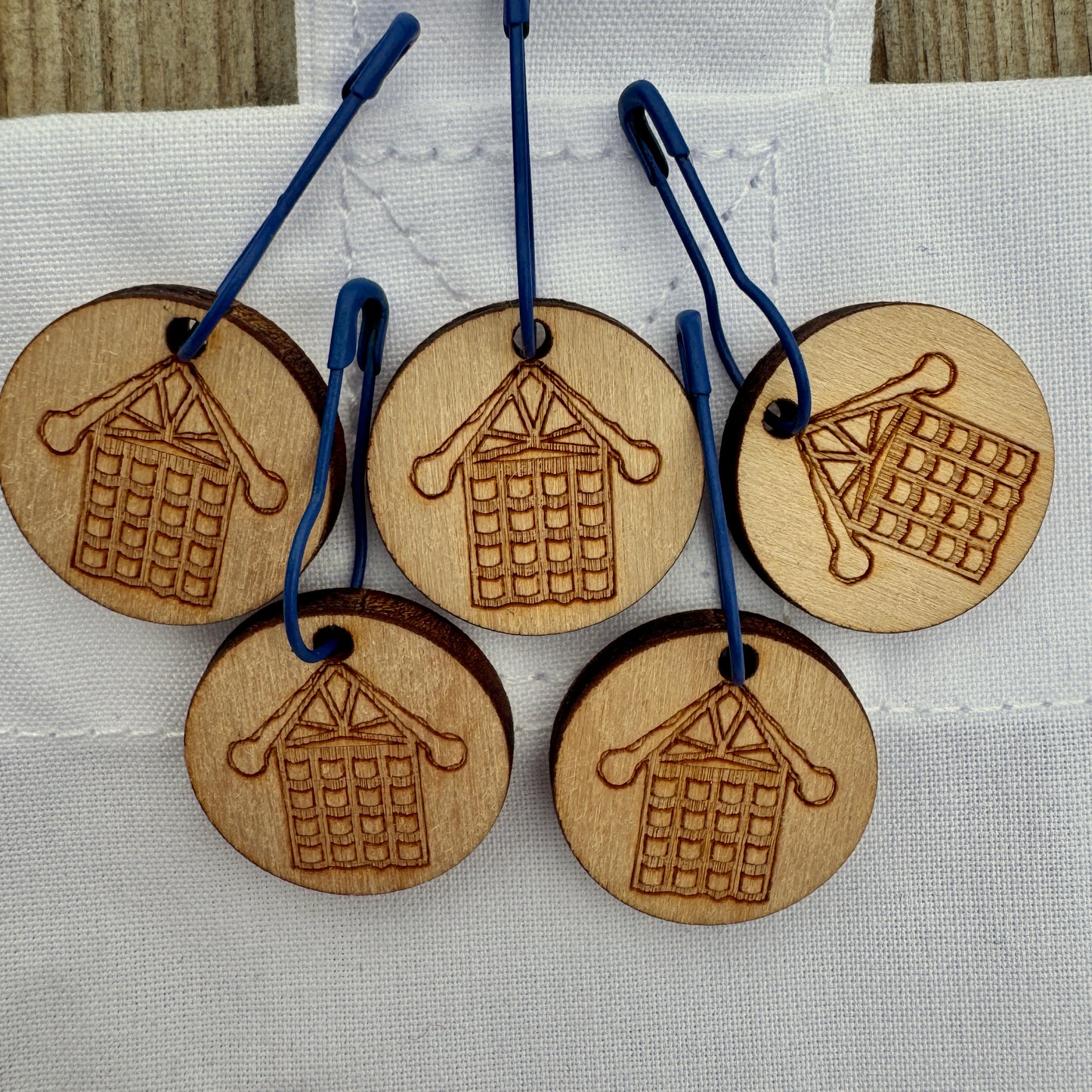 WhitstaWool Souvenir tote bag and stitch markers