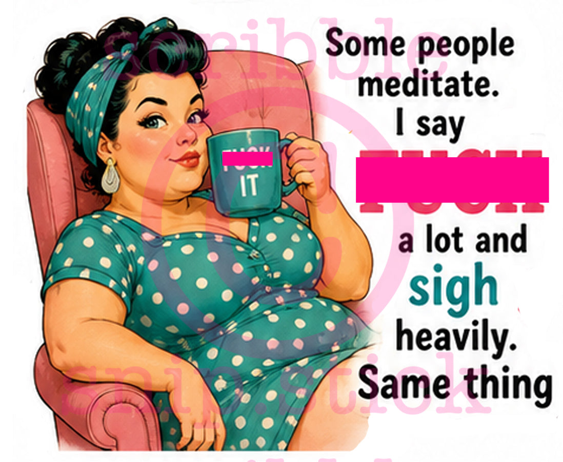Meditate Sticker