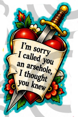Arsehole Large Sticker