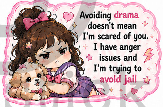 Avoiding Drama Sticker