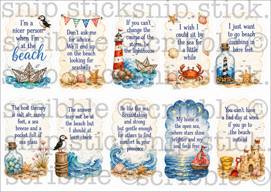 Beach Life Sticker Sheet