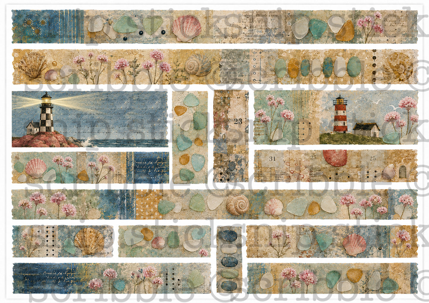Beach Treasures Washi Strips