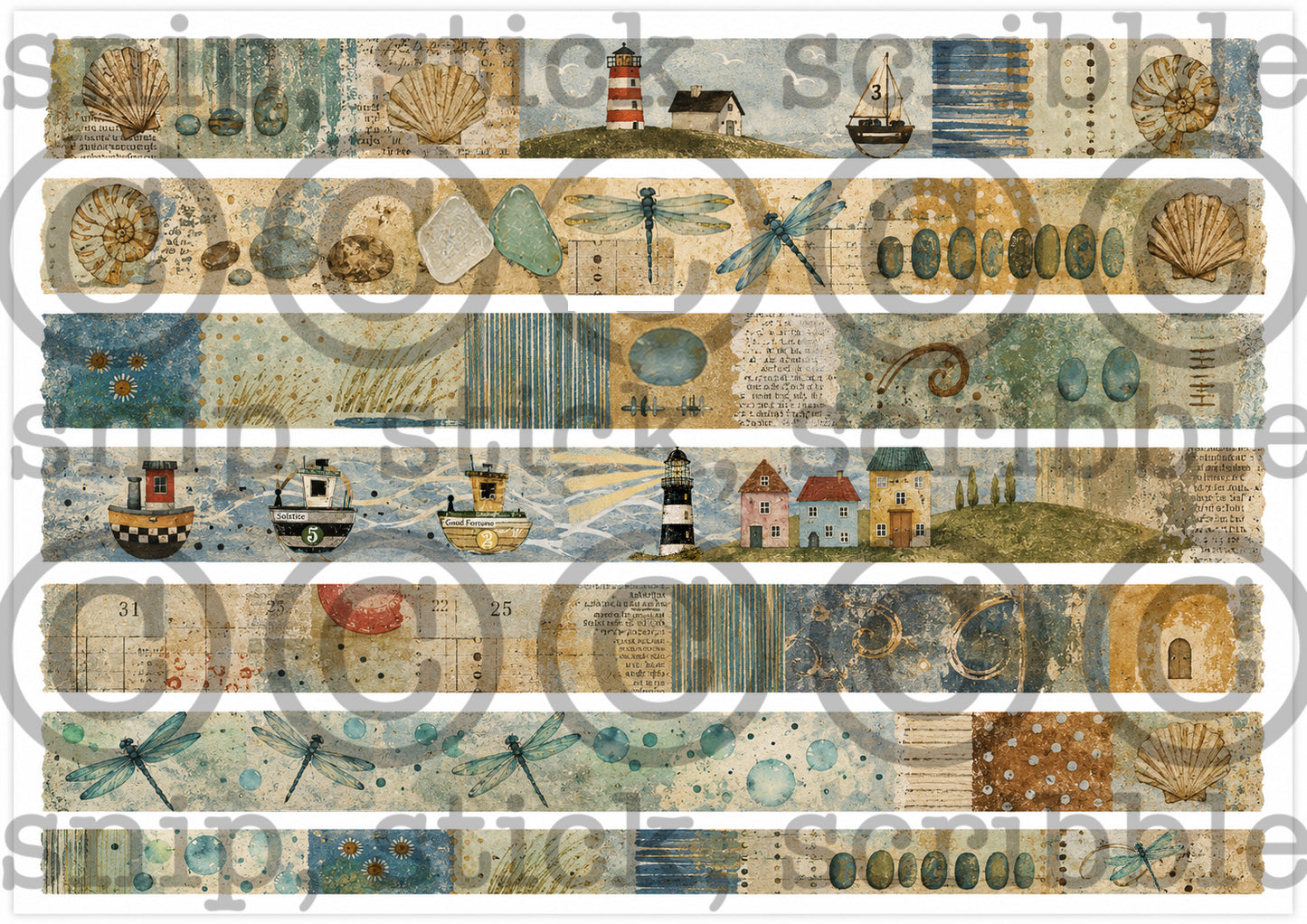 Doris McP Coastal Washi Strips