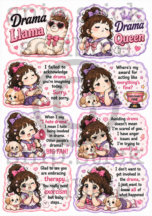 Drama Queen Stickers