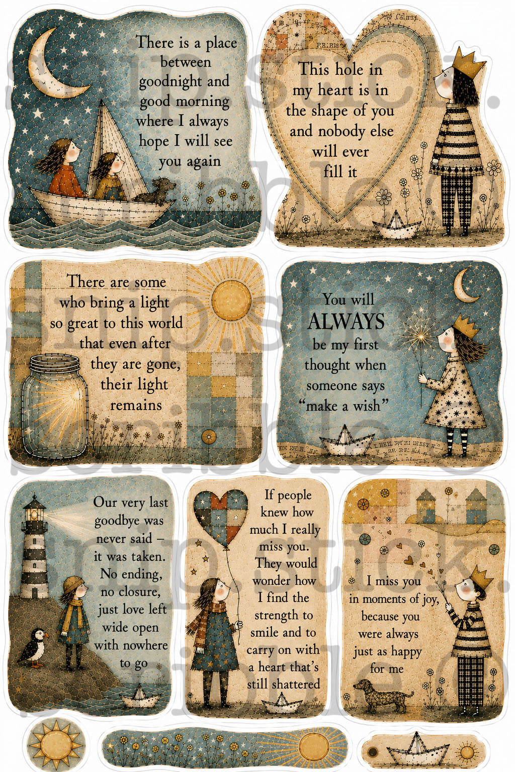 I Miss You Sticker Sheet
