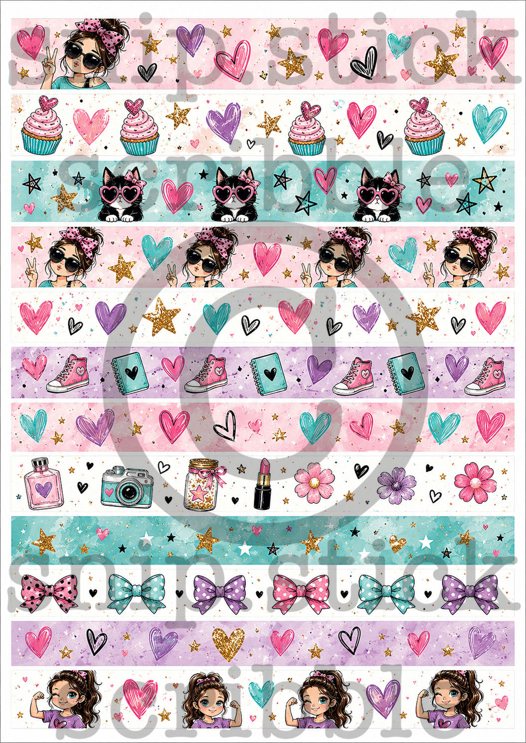 Sassy washi strips