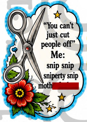 Snippity Snip Large Sticker