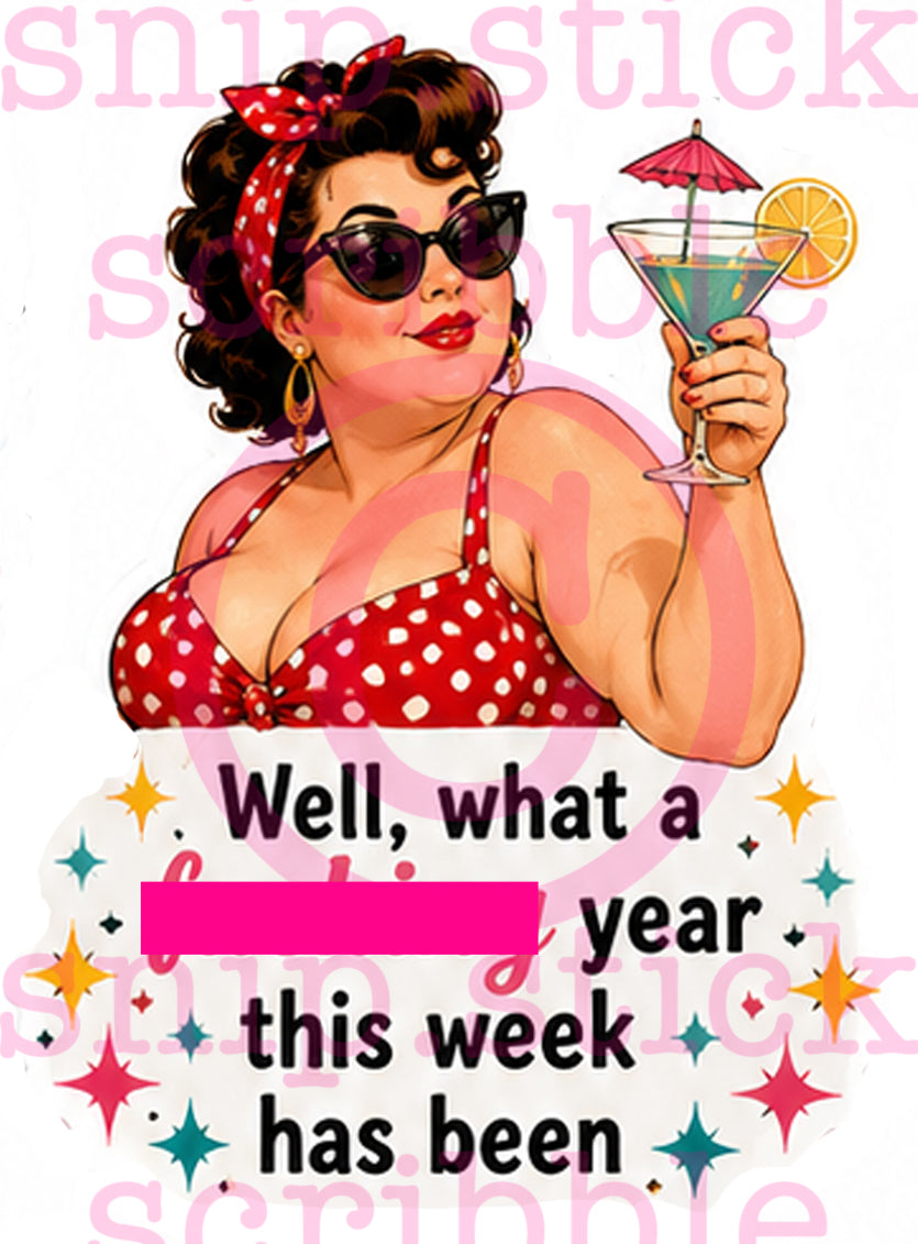 What A * Year Sticker